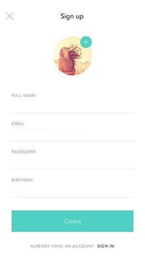 signup demo image website design by majormod